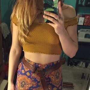 Free people off the shoulder crop top